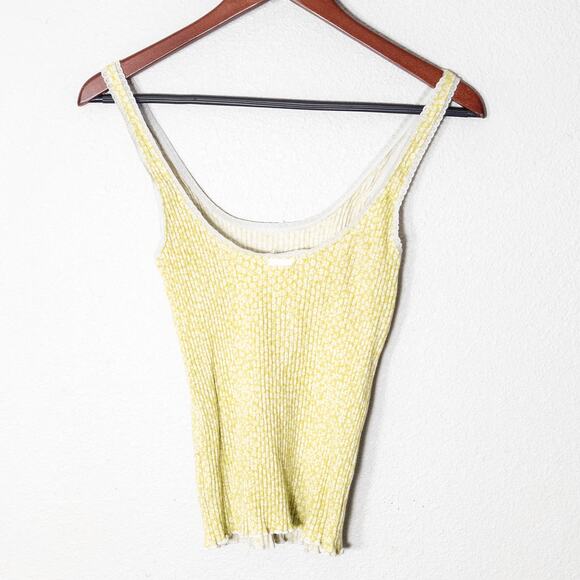 Billabong Rib Knit Tank Top Soft Yellow Small Casual Summer Beach Style - Picture 2 of 6